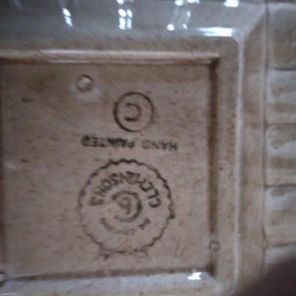 Cleminsons CA Pottery Distelfink Hand Painted Nesting Ashtrays - Picture 6 of 6